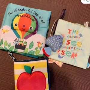 Bundle of soft baby activity books